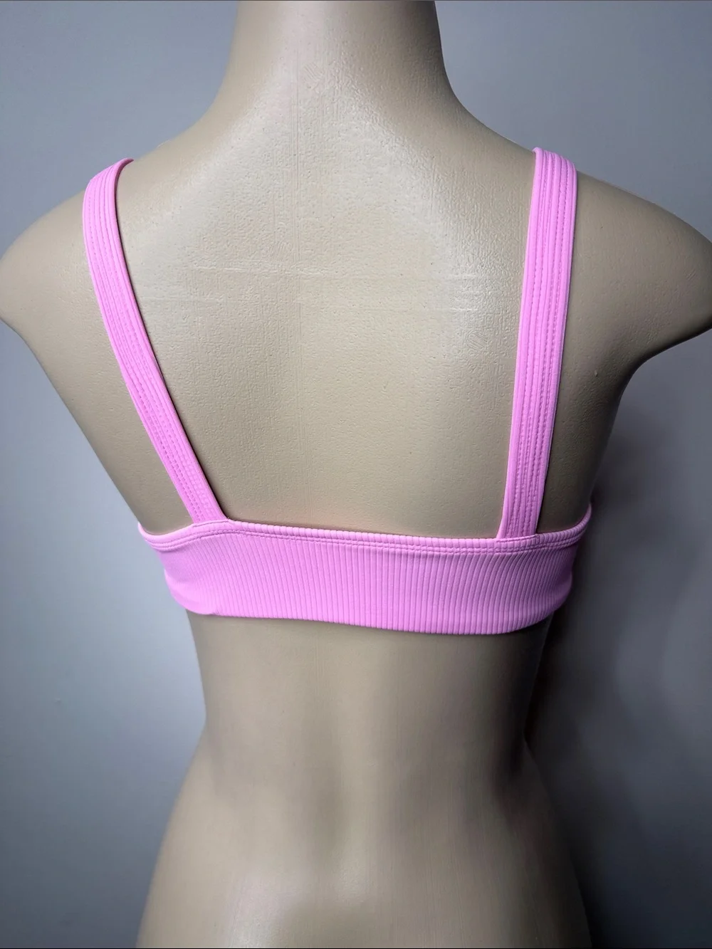 art class Pink Ribbed Knot Bikini Top
